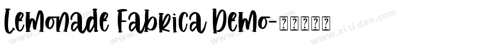 Lemonade Fabrica Demo字体转换